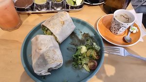 Burrito Desayuno #Veganuary at Choclo y Maíz Cocina Vegana in Guadalajara