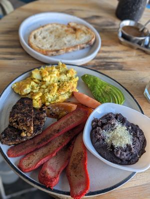 Chocloymaiz brekkie at Choclo y Maíz Cocina Vegana in Guadalajara