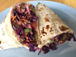 Burrito Primavera at Choclo y Maíz Cocina Vegana in Guadalajara