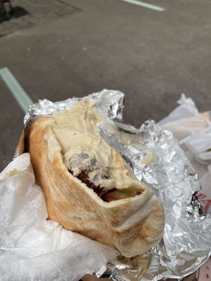 Falafel Sandwich at Sam's Falafel Cart in New York City