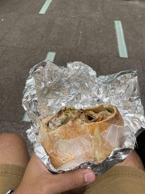 Falafel sandwich  at Sam's Falafel Cart in New York City