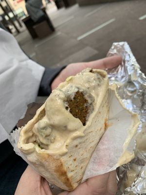   at Sam's Falafel Cart in New York City
