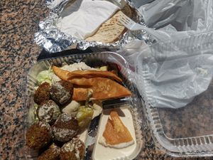Platter at Sam's Falafel Cart in New York City