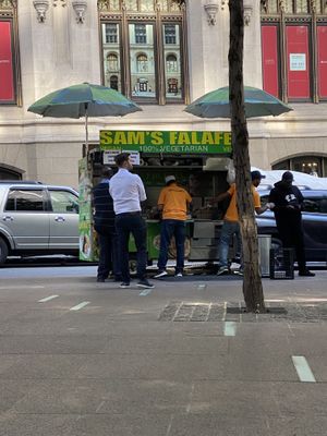   at Sam's Falafel Cart in New York City