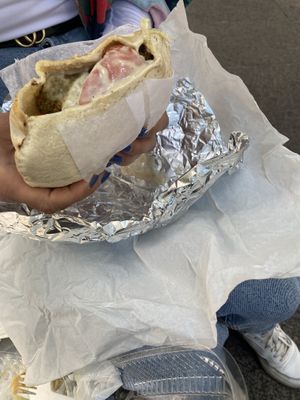 Falafel sandwich   at Sam's Falafel Cart in New York City