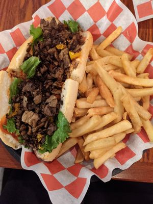 Philly Cheesesteak made with Mushrooms at Go Vegan Philly in Wilmington