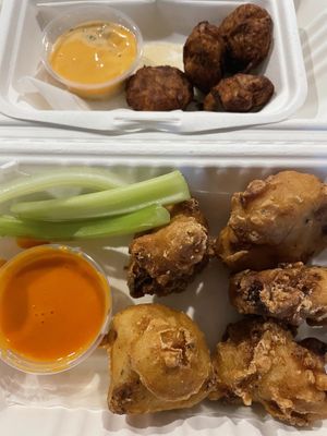 Philadelphia International w/side of buffalo sauce and the Major Figgas  at Go Vegan Philly in Wilmington