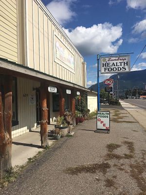 Store Front at Sundrop Health Foods in Columbia Falls