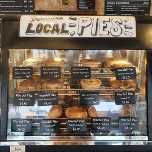 Pies at Byron Corner Store in Byron Bay