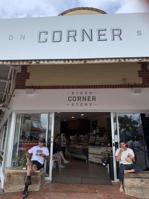 Front of shop at Byron Corner Store in Byron Bay