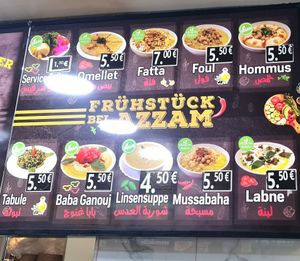 New menu with vegan & vegetarian labels #Veganuary at Azzam in Berlin