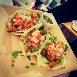 Chicken styleeee tacos  at Tacos and Flipflops - Pop-up in Peterborough