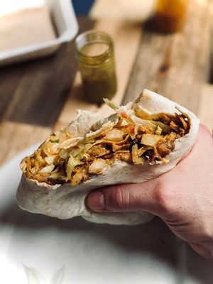 Philly me Burrito  at Tacos and Flipflops - Pop-up in Peterborough
