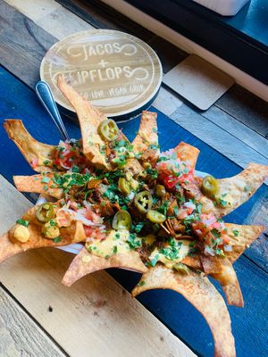 Our loaded Nachos  at Tacos and Flipflops - Pop-up in Peterborough