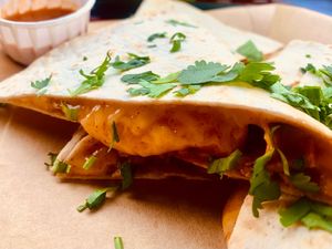 Cheeezy quesadillas  at Tacos and Flipflops - Pop-up in Peterborough