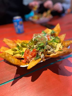 Mixed mheat nachos  at Tacos and Flipflops - Pop-up in Peterborough