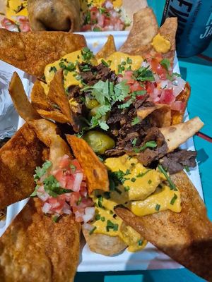 Nachos  at Tacos and Flipflops - Pop-up in Peterborough