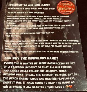  Background of the cafe  at Tacos and Flipflops in Peterborough