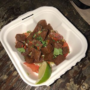 Seitan bites at Tacos and Flipflops - Pop-up in Peterborough