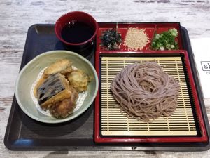 Vegan zaru soba w/ tempura veg at Shimizu in Northbridge