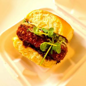 Togu Tokyo burger at Okra in Shrewsbury