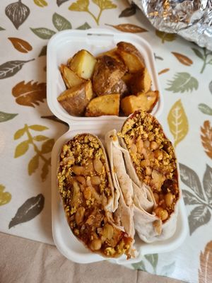 Breakfast burrito at Okra in Shrewsbury