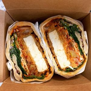 Tofu flatbread  at Okra in Shrewsbury