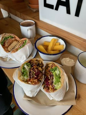 Bbq Korean flatbread  at Okra in Shrewsbury