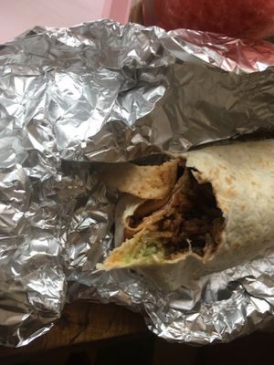 Delicious wrap. Very bad photograph !  at Okra in Shrewsbury