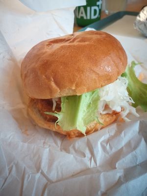 Korean burger at Okra in Shrewsbury