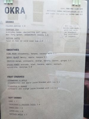 Plenty of drink options too at Okra in Shrewsbury