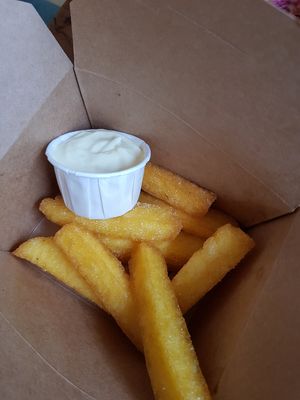 Polenta fries at Okra in Shrewsbury