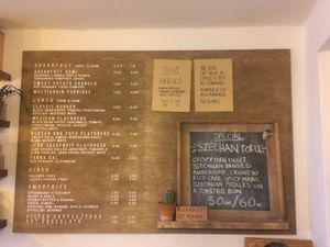 Menu at Okra in Shrewsbury