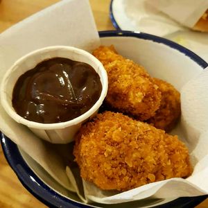 Jackfruit nuggets at Okra in Shrewsbury