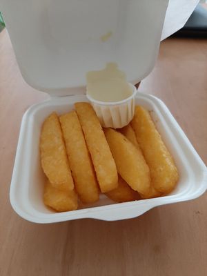Polenta fries at Okra in Shrewsbury