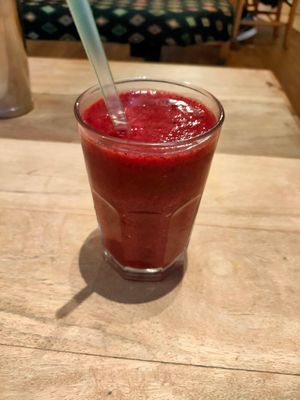Berry smoothie at Foxes Cafe Lounge in Carlisle