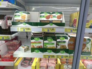 Vegetarian & vegan in their fridge at Eurospin in Caserta