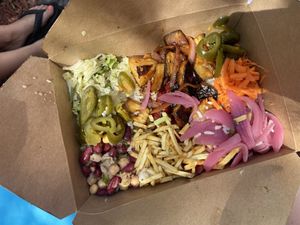 Eggplant bowl  at Irie Island Eats in Marathon