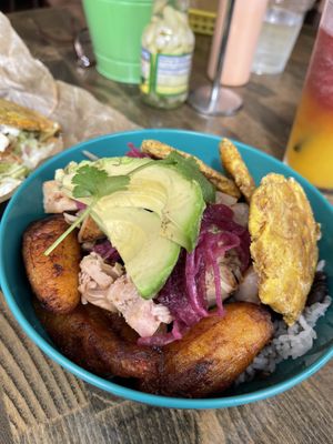 Vegan bowl with jackfruit   at Mayo Ketchup in St Louis
