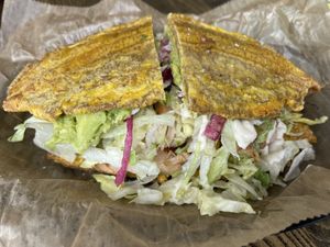 Jibarito with jackfruit   at Mayo Ketchup in St Louis