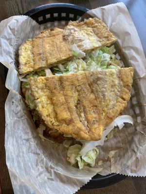 Vegan Jibarito with added jackfruit   at Mayo Ketchup in St Louis