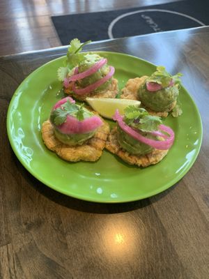 Tostones with avocado   at Mayo Ketchup in St Louis