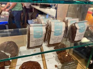 Prepackaged vegan banana bread at Absolute Coffee in Brooklyn