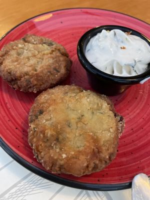 Zucchini Balls Vegan - tzatziki vegetarian 🌱   at Ampelaki in Kefalonia