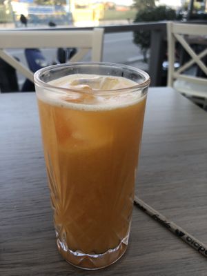Fresh orange juice   at Ampelaki in Kefalonia