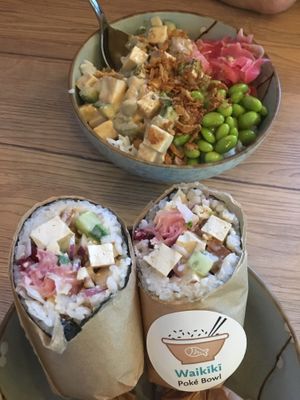 Vegane Bowl & Sushi Wrap mit Tofu  at Waikiki Poke Bowl in Kassel