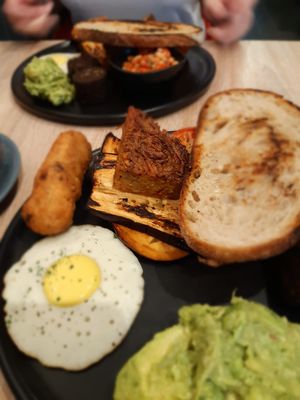 Vegan fry up. at Thyme Out Food Co in Manchester