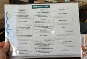 Week menu at Mây Bay in Vincennes