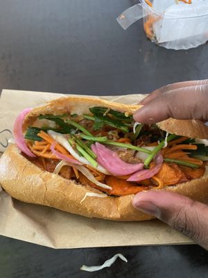 Duck banh mi  at Madam Saigon Baguette in South Yarra