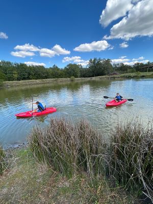Take our kayaks, canoe or peddleboat on our 2 acre lake. at Nickeys' Nest in Paris